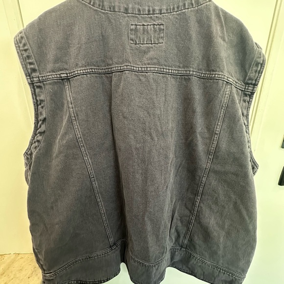 Vintage Harley-Davidson Gray Denim Vest - Picture 2 of 5